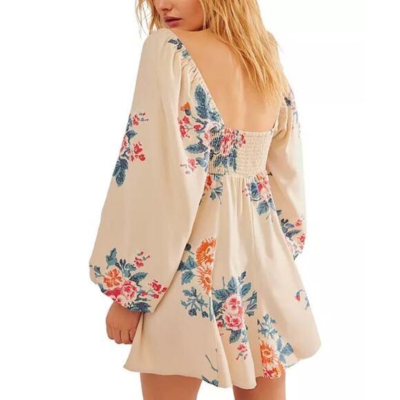 Free People Women's Medium Francesca Floral-Print Mini Dress NWT - Picture 4 of 11
